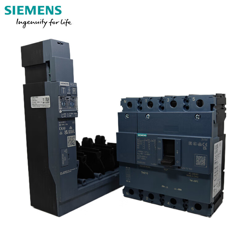Siemens leakage molded case circuit breaker 3VM1N160 3VM1S250 4P RCD110 210 leakage module 3VM1N160 R63 TM210F/4P RC