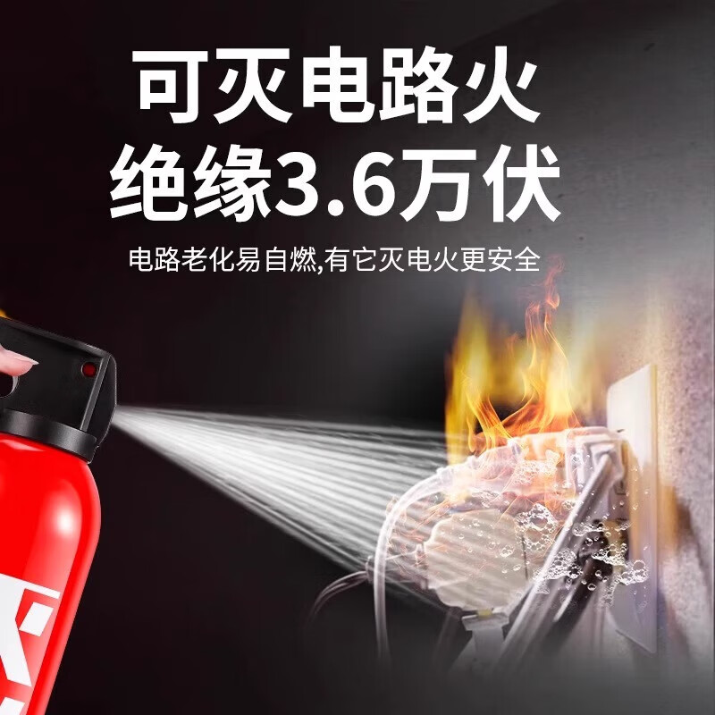 21B vehicle-mounted water-based high temperature resistant and explosion-proof fire extinguisher for home vehicles, private cars, small cars, portable authentic 620ml water-based 21B fire extinguisher, two bottles