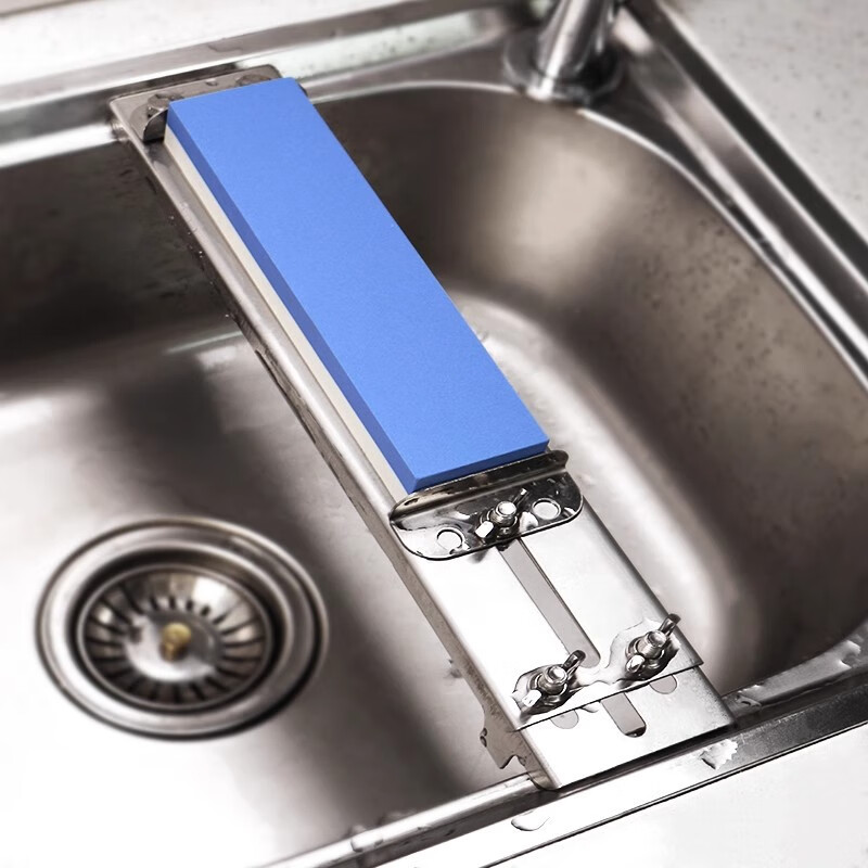 Wenzhi whetstone fixed bracket stainless steel sink bracket telescopic and adjustable sharpening artifact kitchen knife whetstone household reinforced stainless steel whetstone fixed bracket