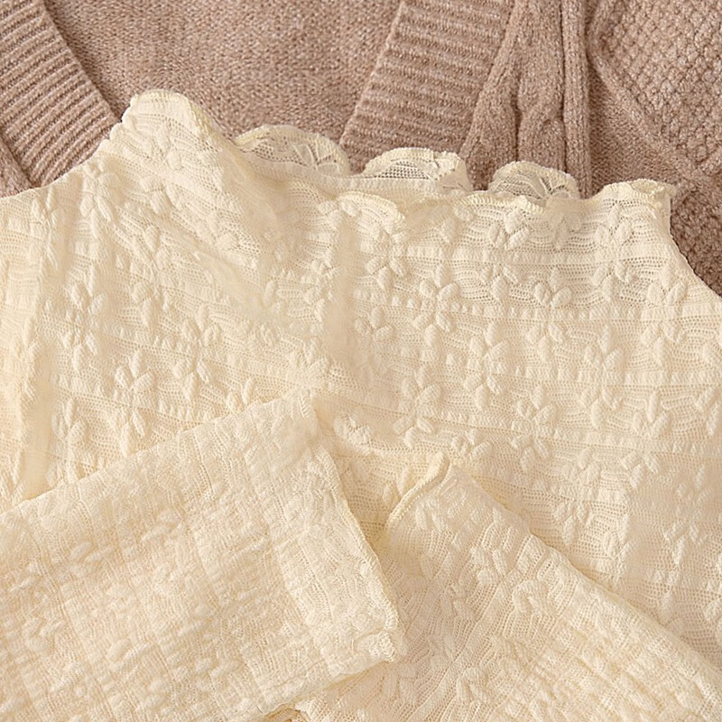 Sibaishe half turtleneck bottoming shirt for women 2025 autumn new style simple solid color long-sleeved pullover lace top