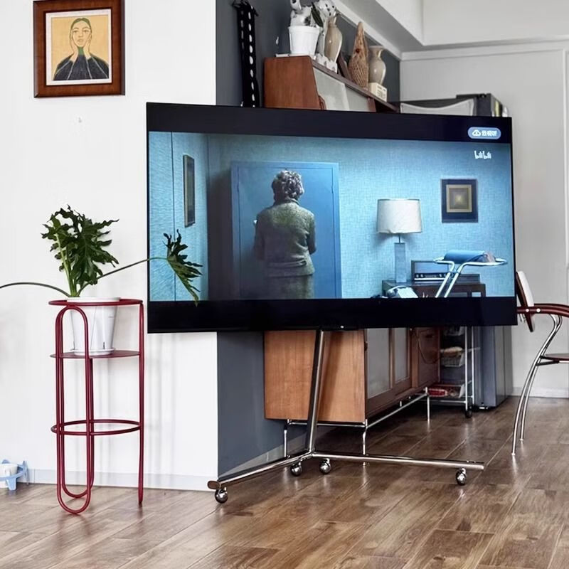 Suitable for ProPre Silver Wing TV mobile stand 65/75/85 inch TV stand movable living room villa home out of Silver Wing - silver complete model 40-70 inches + roller