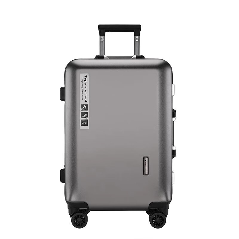 JCZS Germany 2025 new aluminum frame suitcase universal wheel large capacity boarding trolley suitcase classic black newly upgraded thickened aluminum frame + usb interface 26 inches good companion for long distance travel free shipping insurance