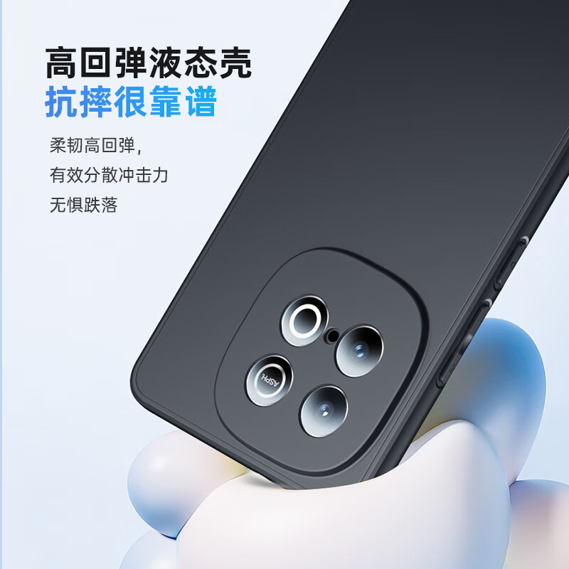 Biaz is suitable for iqoo z10turbo/pro mobile phone case vivo IQOO Z10Turbo+ protective cover, all-inclusive anti-fall, light and thin heat dissipation liquid soft shell JK924 black