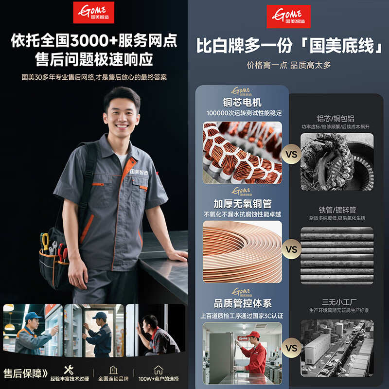 Gome Intelligent Manufacturing GOME Freezer Commercial Large Capacity Household Horizontal Freezer Refrigerated Freezer Display Cabinet Dual Temperature Freezer Level 1 Energy Efficiency 606 Liters Single Temperature