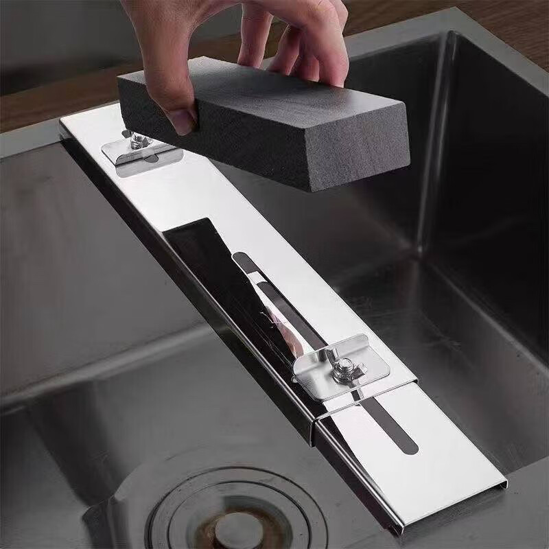 Ye Yu grinds the knife holder for the sink, special thickens the household whetstone adjustment bracket to fix the pool grinding holder artifact, comes with an upgraded version of the galvanized steel knife holder (without stones)