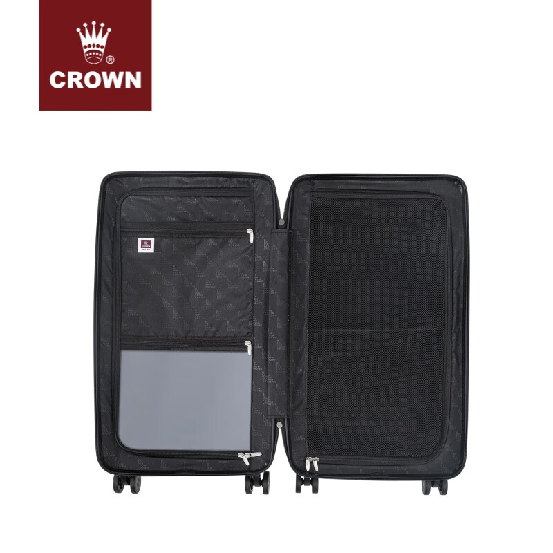 CROWN suitcase password trolley case large capacity universal wheel student suitcase CF2021H graphite black 25 inches