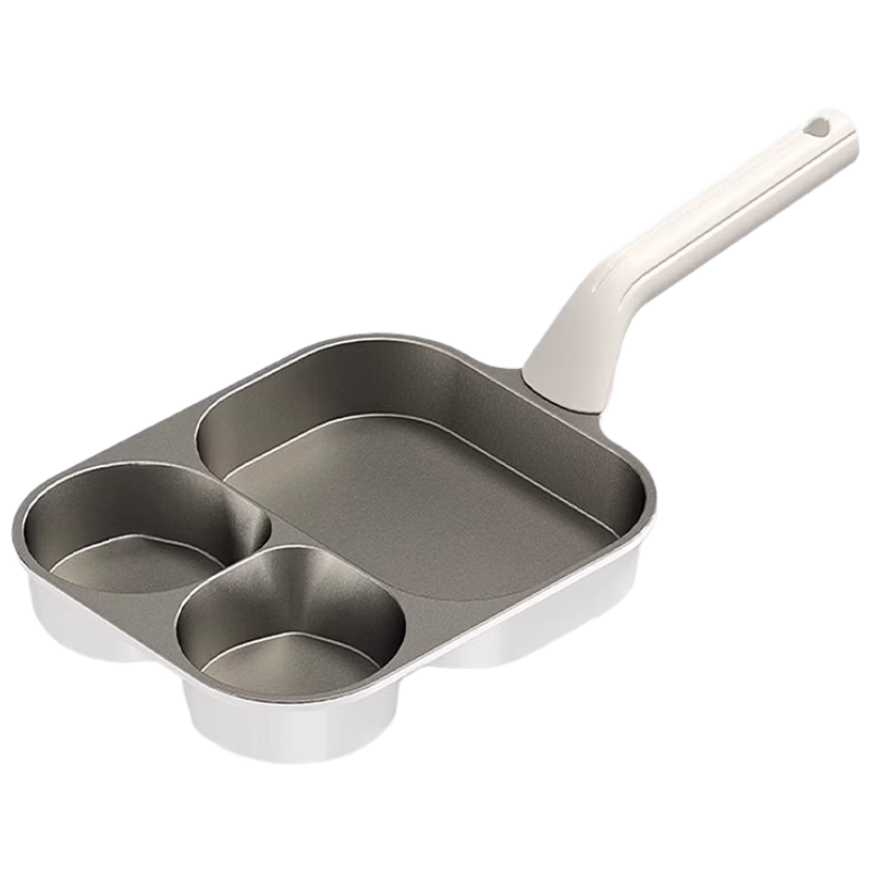 Deming three-in-one pan household breakfast pan omelette pancake non-stick pan three-hole egg burger pan fried steak