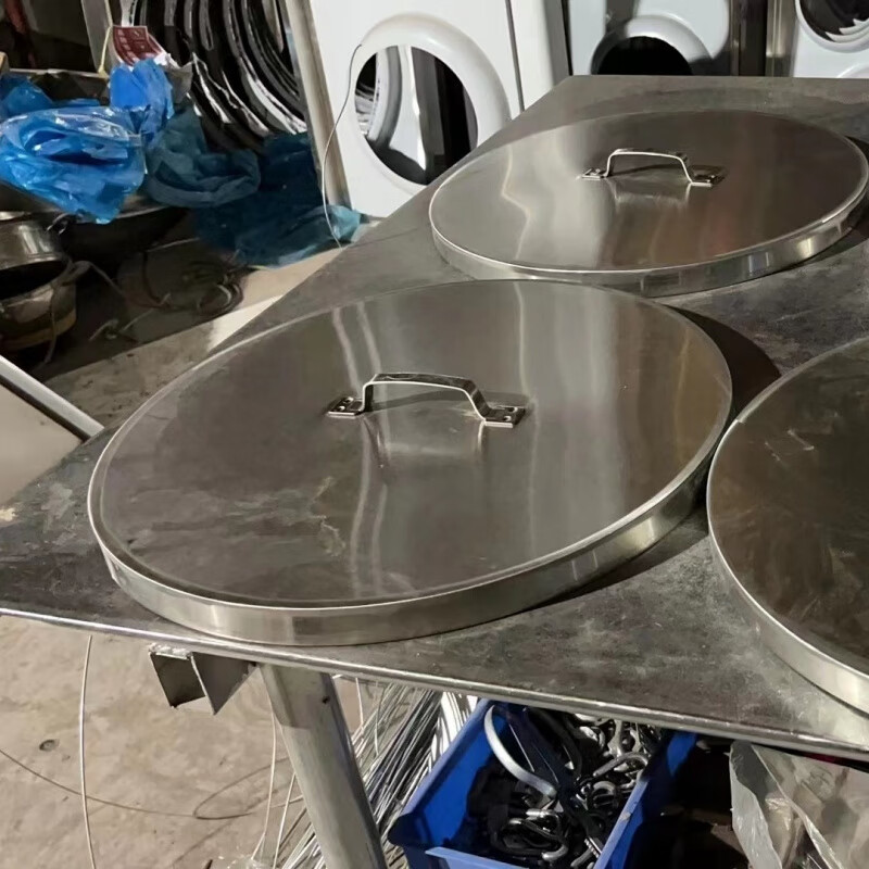 Ye Yu customized thickened stainless steel large wok steamer large cover overall double-open shape hotel canteen cylinder cover top cover 85 cm tapered lid