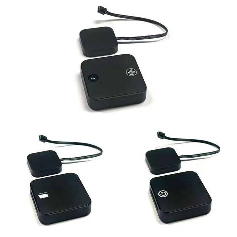 Light strip switch controller 12v24v wireless remote control switch cabinet wardrobe wireless smart induction switch touch hand sweep door control wireless touch centralized control (advanced matte black)