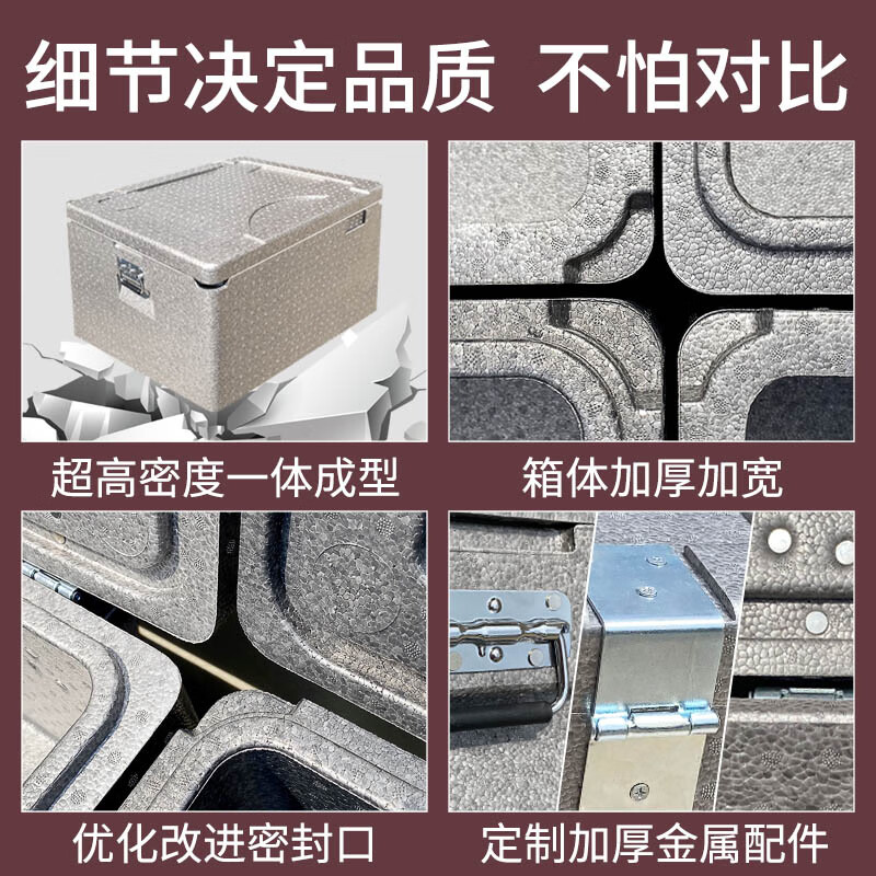 EPP food grade insulated box foam box large commercial fast food stall delivery refrigerated takeaway box 30L gray (bare box) 1