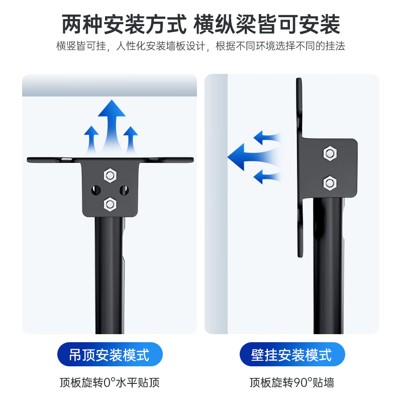 Dongpuli 2.5-meter 32-75-inch TV hanger ceiling ceiling rack LCD TV rotating up and down telescopic multi-function display monitoring boom bracket wall hanging