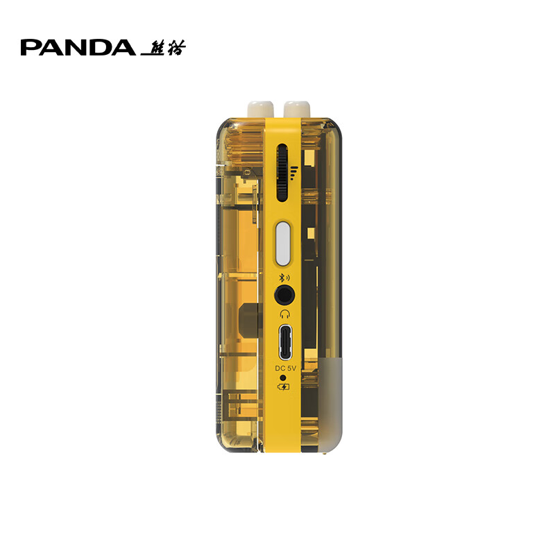 Panda (PANDA) W10i 2D version tape player stereo tape player 6508 Walkman cassette single play old-fashioned retro Bluetooth rechargeable (cream yellow)