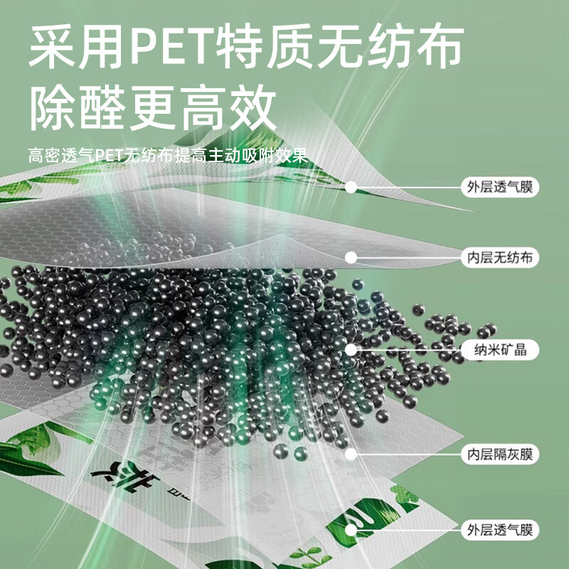 Shanshan Formaldehyde Removing Activated Carbon Packaging Repair Home New House Deodorizing Bamboo Charcoal Pack New Car Formaldehyde Absorbing Odor Scavenger Carbon Pack 1KG Powerful Formaldehyde Removal Free 1 Test Box