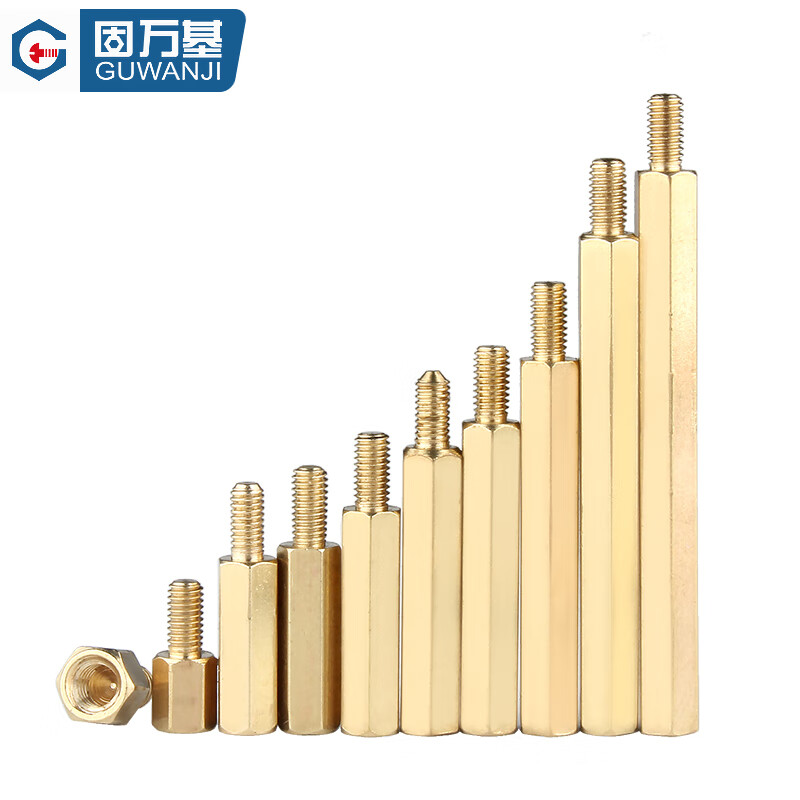 GUWANJI single-pass hexagonal fixed column hexagonal copper column chassis screw single-pass nut column motherboard support column M4x16+6 20 pcs/pack