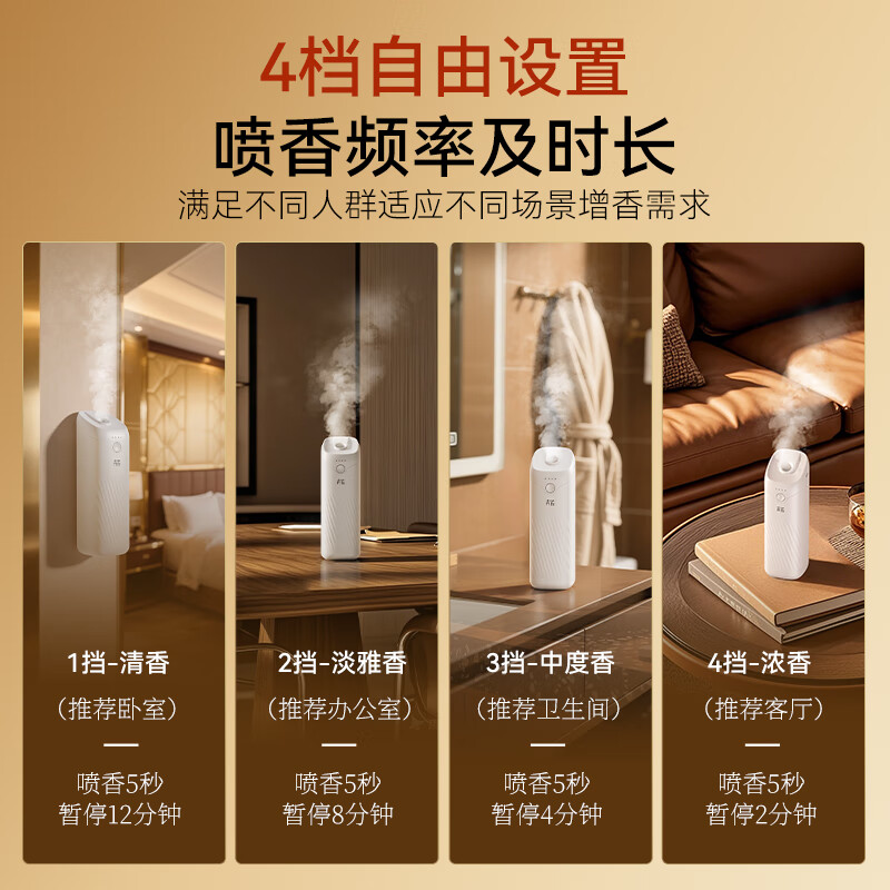 Huimoss aromatherapy machine indoor bedroom long-lasting fragrance electric automatic fragrance sprayer essential oil diffuser female New Year birthday gift