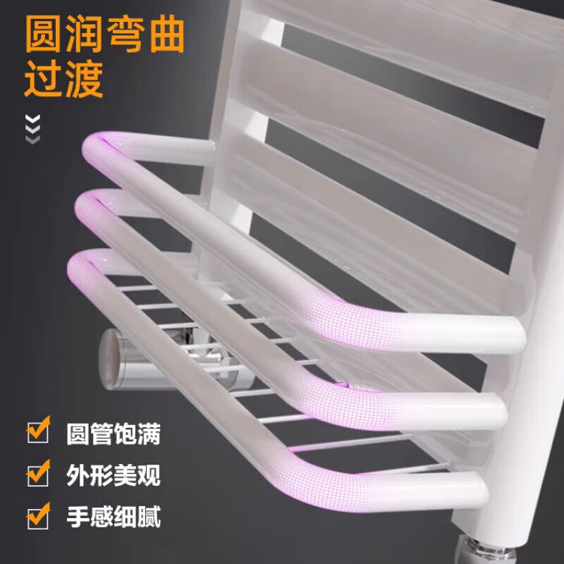 JPHZNB new radiator central heating floor heating bathroom radiator wall-mounted small basket custom radiator height center distance 60 40cm*0mm 7+4 towel bar (no product)