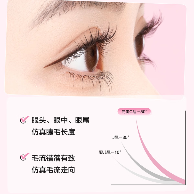 Ou Yizi glue-free false eyelashes little wild cat lower eyelashes natural simulation novice no need glue single cluster eyelash stickers 120 clusters
