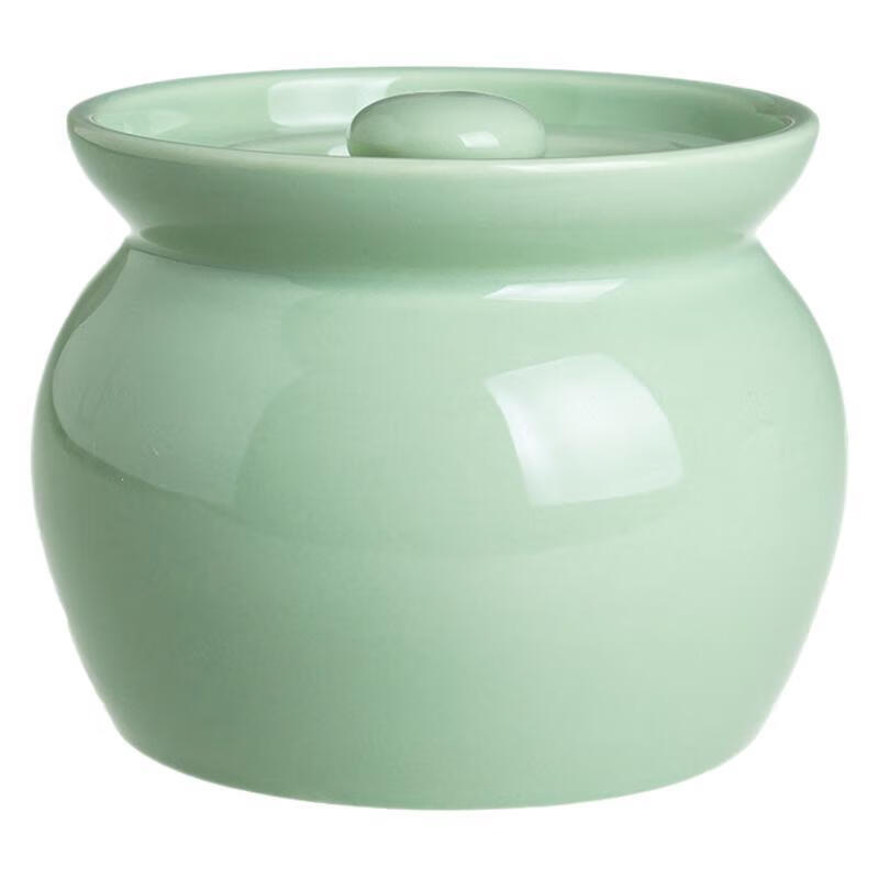 Pangdong i ceramic water-proof stew pot household steam pot stew pot Shaxian soup crock pot simmering crock pot green small crock pot (350ml)