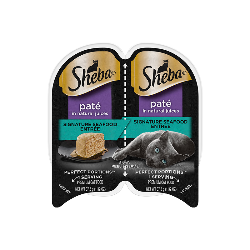 Sheba one-half nutritious meal box cat staple food grade canned signature seafood formula 75g single box cat food cat snacks