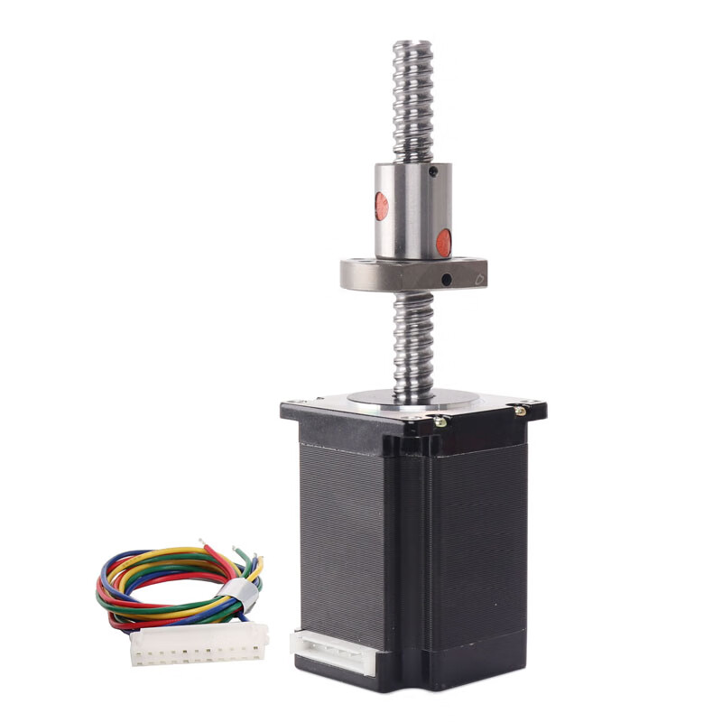 Yue Changsheng 57 linear stepper motor ball screw motor 1204 lead 4mm1.3Nm1.8Nm2.6Nm screw 1605 1.8Nm body length 76mm stroke 400mm 1204 screw