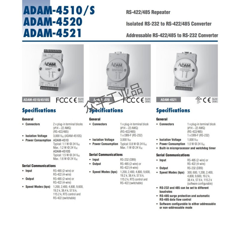 ADVANTECH remote I/O module ADAM-4060-F/ADAM-4024-B1E ADAM-4520-F