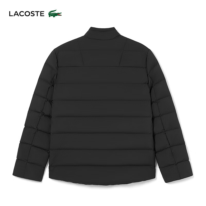 LACOSTE French crocodile men's fashion casual warm goose down jacket | BH9329 031/black M 50/175