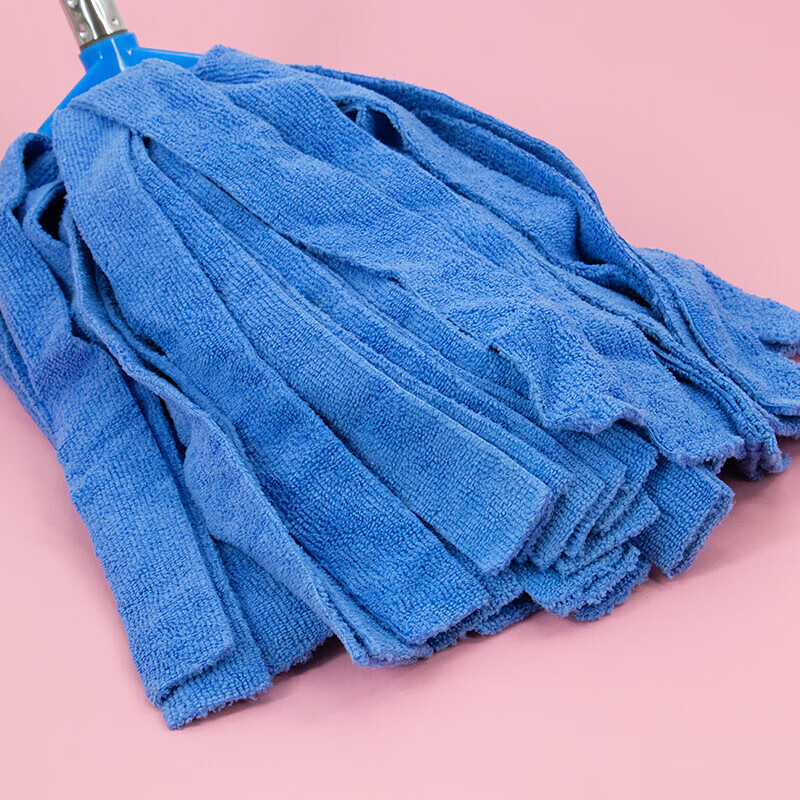 Hasdick blue terry cloth mop stainless steel long pole HKLY-24 factory absorbent mop cleaning tool mop