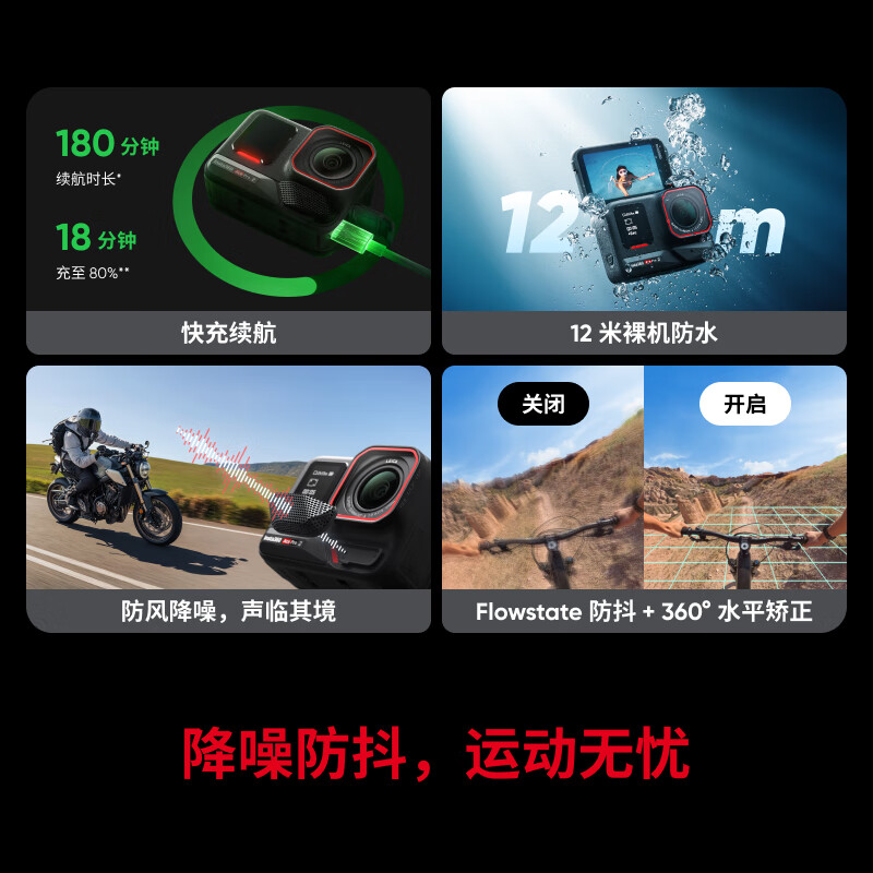 New Silver Shadow Insta360 Ace Pro 2 Street Photography Package 8K Action Camera (Dual Battery Version Star Silver Street Photography Package No Memory Card)