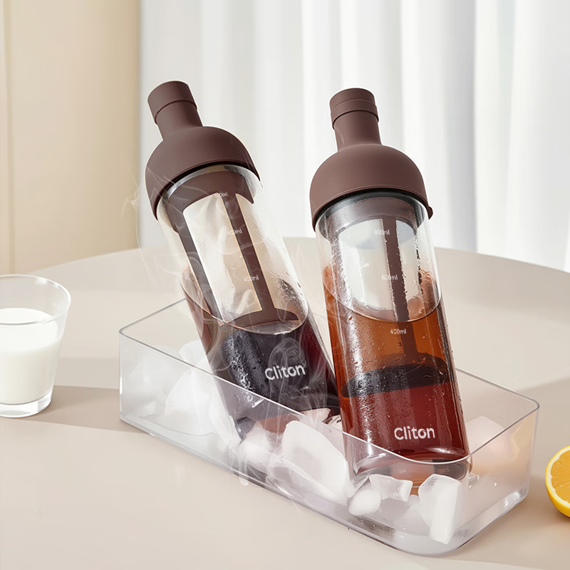 CLITON cold brew coffee pot filter cold brew cup coffee filter pot cold kettle teapot ice drop pot cold brew bottle 1L