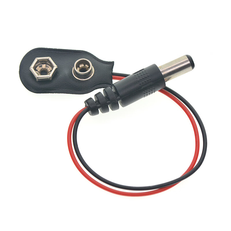 TaoTimeClub 9V battery cap battery buckle 6F22 square carbon battery battery buckle battery cap with wire DC power plug 9V battery buckle wire no specifications