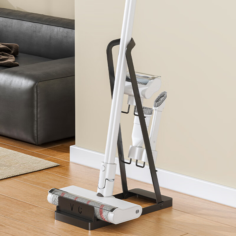 Vacuum cleaner storage rack bracket free punch rack suitable accessories hanger floor storage rack household rack matte black (upgraded version)