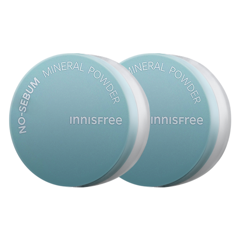 Innisfree Mineral Loose Powder 5g Powder Mint Setting Powder Oil Control Long-lasting Refreshing Natural Honey Waterproof and Sweat Concealer Genuine 2 Boxes Mineral Loose Powder 5g (Valid for 26 years and December)