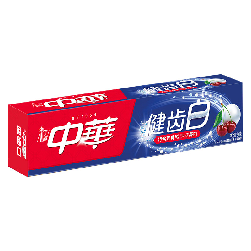 Chinese Teeth White Baking Soda Toothpaste, Whitening, Stain Removing, Yellow Removing, Fresh Breath, Multi-effect Cleaning, Fruity Scent 200g