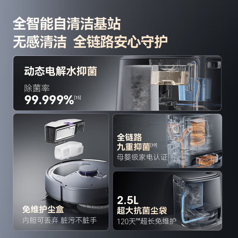 NARWAL sweeping robot Xiaoyao 001 sweeps and mops all in one, automatic cleaning, fully automatic, zero entanglement, floor scrubber and mopping robot, national subsidy, flagship Xiaoyao 001 up and down water version