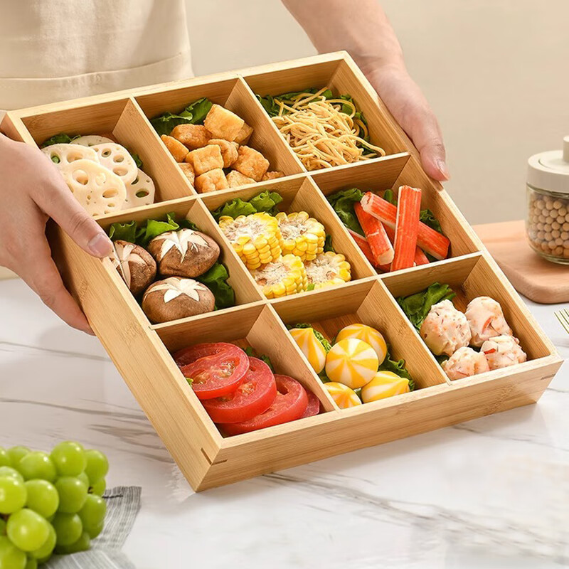 Fengtuoling Japanese hot pot dish nine-grid hot pot platter barbecue shop vegetable tray dried fruit plate snack snacks divided plate nine-point grid hot pot preparation plate/dried fruit plate