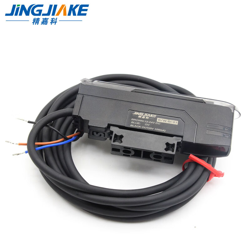 Yue Changsheng manual-free Chinese characters optical fiber amplifier triple power high-precision optical fiber sensor suitable amplifier + M3 reflective optical fiber one meter line