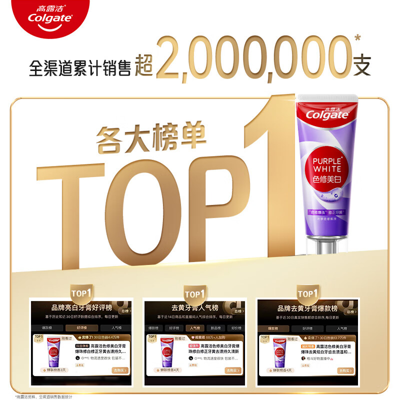 Colgate Color Repair Whitening Toothpaste 90g Removes Tooth Stains, Freshens Breath, New and Old Packaging Mixed Hair