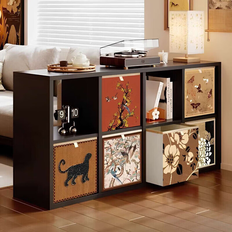 Steel lattice cabinet Kalek bookshelf free combination floor-standing storage rack storage cabinet integrated wall bookcase black - eight horizontal grids