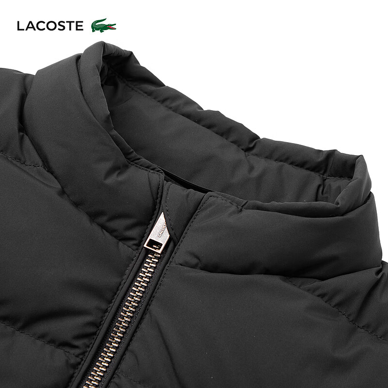 LACOSTE French crocodile men's fashion casual warm goose down jacket | BH9329 031/black M 50/175