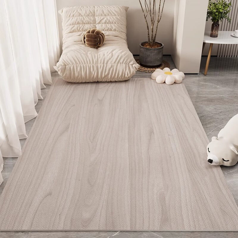 Yunhao fabric imitation wood grain balcony special floor mat waterproof sunscreen mat pvc wipeable no-wash household non-slip leisure area carpet N cherry wood A 120*160CM environmentally friendly formaldehyde-free