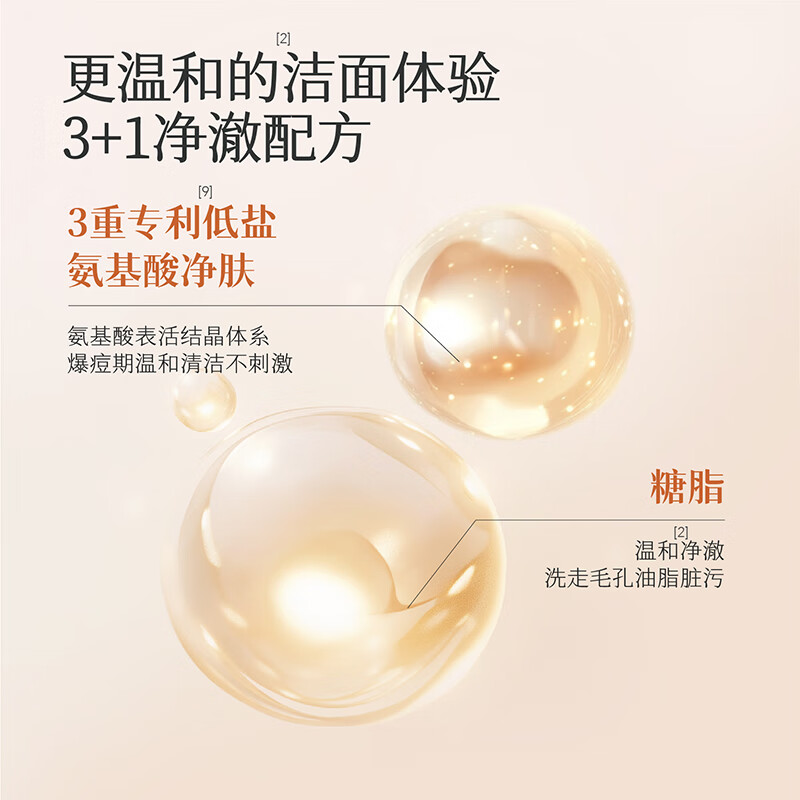 Half an acre of flower fields, Ganoderma lucidum rejuvenating facial cleanser, moisturizing and rejuvenating facial cleanser, amino acid cleansing pores, gentle new year gift for men and women