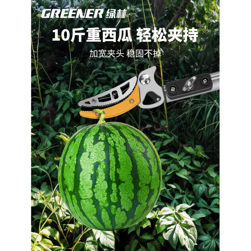 Green Forest Fruit Picking Magic Telescopic Pole for Picking Persimmons, Fruit Scissors for Picking Loquats and Longan, High-altitude Picking Scissors for Toon Picking, 2 Sections of Strong Telescopic Style, 1.15-2.25 Meters +