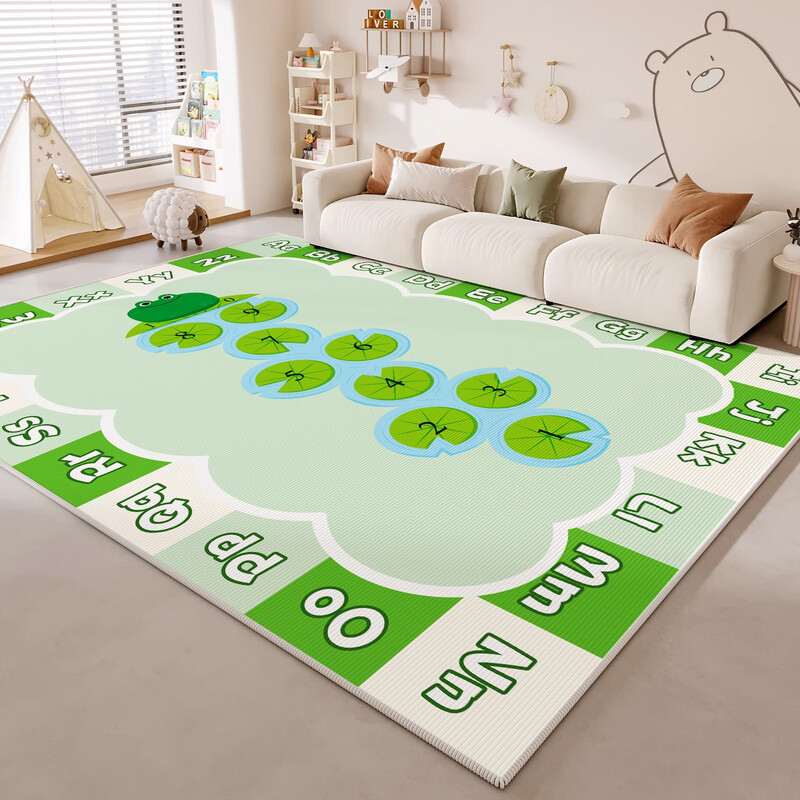 KAYE children's room carpet, bedroom reading area mat, washable and wipeable, living room, study, sofa, coffee table blanket, cartoon bedside blanket SJR-Y Happy Jumping 1 60X160cm