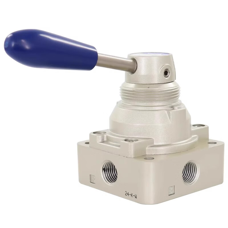 Airtac pneumatic switch manual air valve cylinder manual hand plate reversing valve 4HV230-08 three-position four-way 4HV330-08-L self-locking type