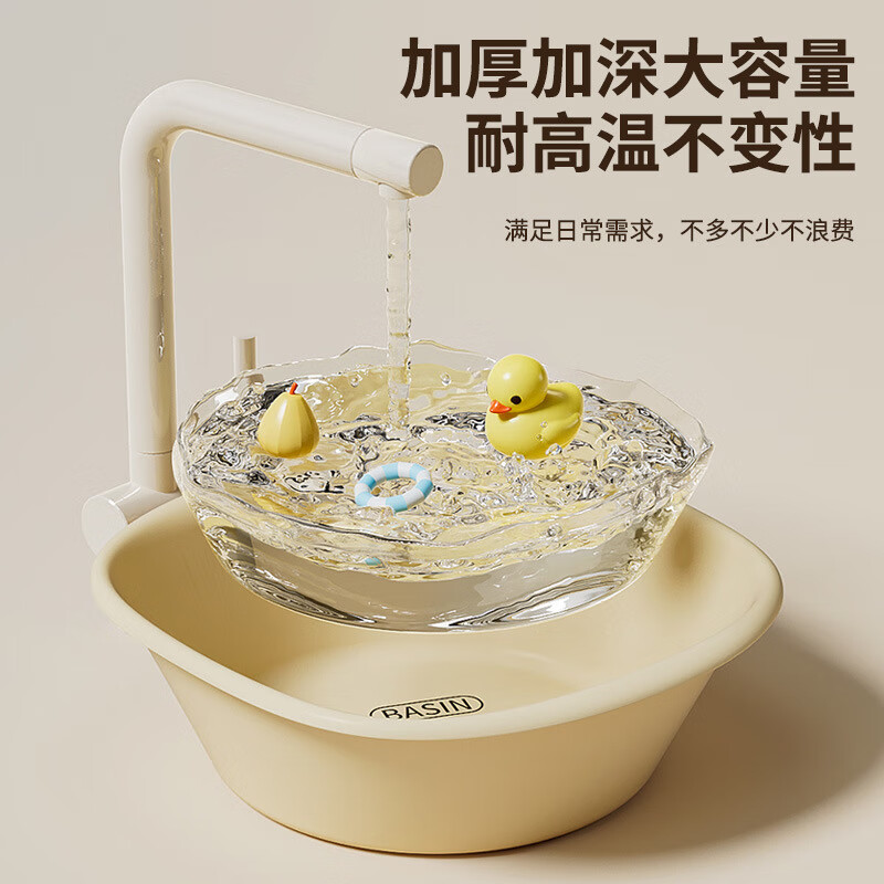 Thickened washbasin large, medium and small household laundry basin student dormitory footbath baby other storage box white thickened small 1