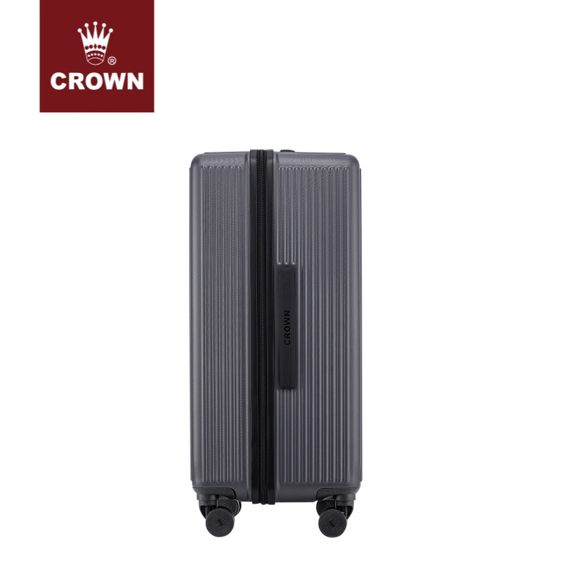 CROWN suitcase password trolley case large capacity universal wheel student suitcase CF2021H graphite black 25 inches