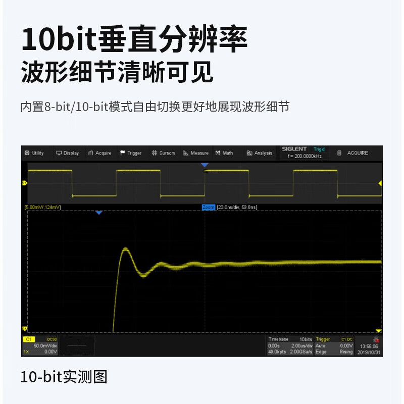 Dingyang digital oscilloscope SDS2504X Plus 500M four-channel + passive probe SP2035A-350M package
