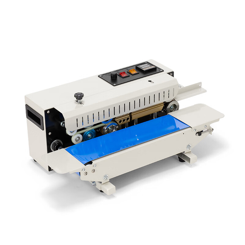 Du Nai continuous sealing machine fully automatic film commercial printing production date small heat sealing machine moon cake tea snacks plastic bag aluminum foil bag steel seal L1 paint standard style