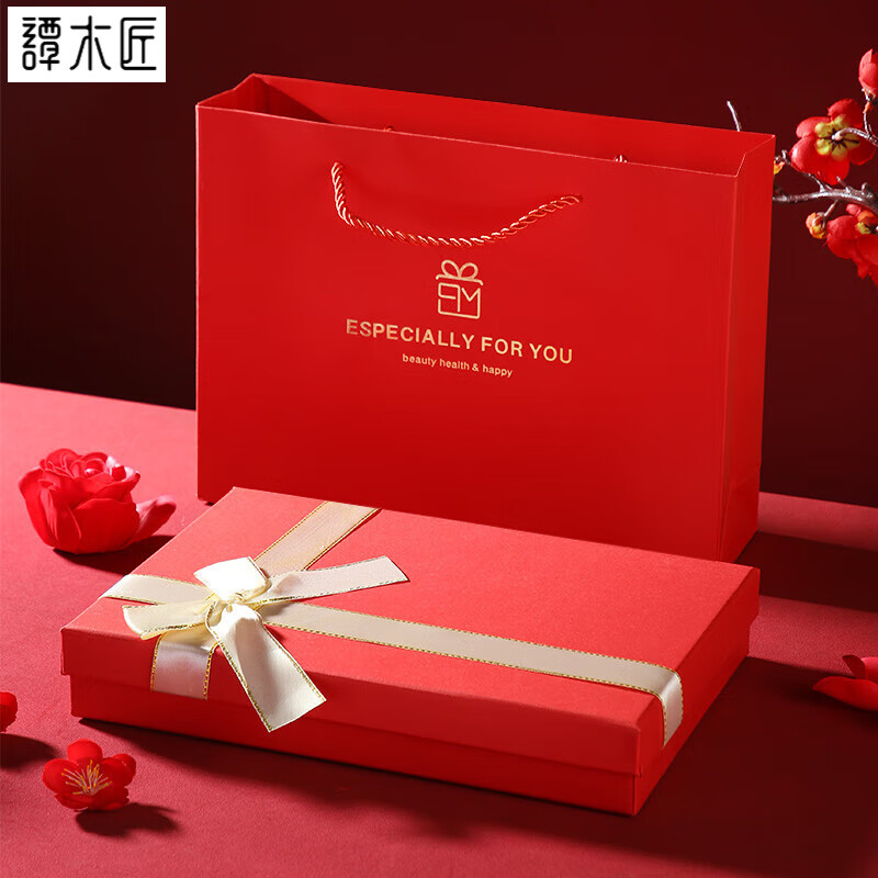 Carpenter Tan's golden sandalwood comb, a pair of wedding combs for women, a pair of gift boxes for Women's Day, a 520 gift for my girlfriend and my wife's birth, a pair of brow combs + sandalwood mirror + gift box +