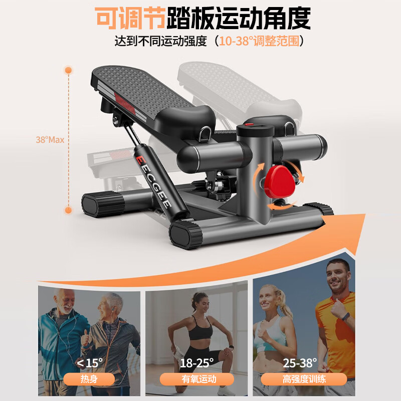 SEAN LEE stepper home small sports fitness equipment women's weight loss and beauty leg artifact in-situ mountaineering stepper upgraded version with drawstring efficient fat burning